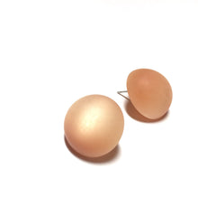 Load image into Gallery viewer, Peach Matte Moonglow Retro Button Stud Earrings