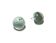 Load image into Gallery viewer, Seafoam Green Transparent Studs | vintage lucite retro button stud earrings