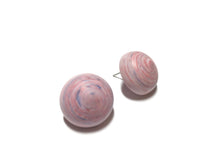 Load image into Gallery viewer, Lavender Marbled Matte Retro Button Stud Earrings