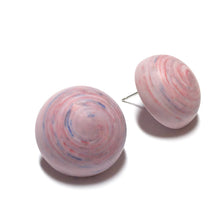 Load image into Gallery viewer, Lavender Marbled Matte Retro Button Stud Earrings