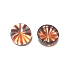Load image into Gallery viewer, Tortoise and Clear Starburst Retro Button Stud Earrings