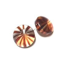 Load image into Gallery viewer, Tortoise and Clear Starburst Retro Button Stud Earrings