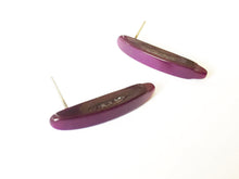 Load image into Gallery viewer, Purple Moonglow Dagger Spike Stud Earrings