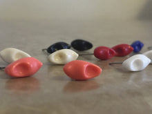 Load image into Gallery viewer, Cherry Red Clog Stud Earrings