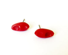 Load image into Gallery viewer, Cherry Red Clog Stud Earrings