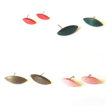 Load image into Gallery viewer, Cherry Red Moonglow Lucite Marquis Stud Earrings