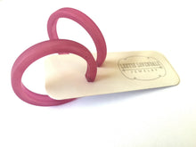 Load image into Gallery viewer, Amethyst Purple Frosted Classic Lucite Hoop Earrings