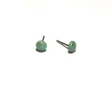 Load image into Gallery viewer, Tiny Turquoise Marbled Lucite Stud Earrings