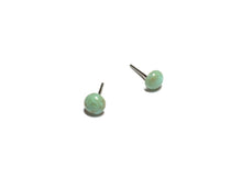 Load image into Gallery viewer, Tiny Turquoise Marbled Lucite Stud Earrings