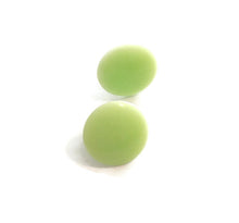 Load image into Gallery viewer, Mint Green Disc Stud Earrings