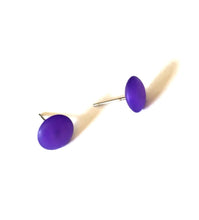 Load image into Gallery viewer, Deep Purple Opal Small Disc Stud Earrings