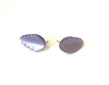 Load image into Gallery viewer, Lavender Moonglow Elm Leaf Stud Earrings