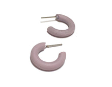 Load image into Gallery viewer, Lavender Matte Tiny Tube Hoop Earrings