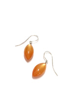 Load image into Gallery viewer, Tangerine Moonglow Pod Drop Earrings