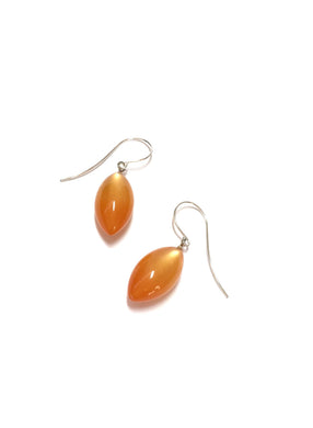 Tangerine Moonglow Pod Drop Earrings