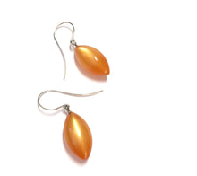 Load image into Gallery viewer, Tangerine Moonglow Pod Drop Earrings