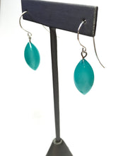 Load image into Gallery viewer, Teal Moonglow Pod Drop Earrings
