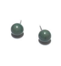 Load image into Gallery viewer, Teal Vintage Lucite Ball Stud Earrings