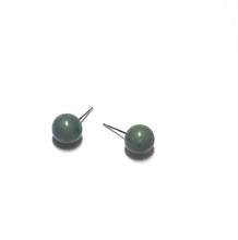 Load image into Gallery viewer, Teal Vintage Lucite Ball Stud Earrings
