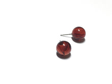Load image into Gallery viewer, Tortoise Striped Ball Post Stud Earrings