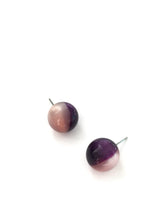 Load image into Gallery viewer, Pink and Purple Harlequin Moonglow Ball Stud Earrings