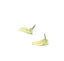 Load image into Gallery viewer, Light Yellow Moonglow Quotation Studs