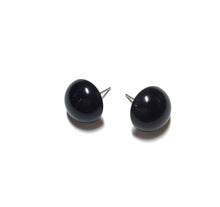 Load image into Gallery viewer, Black Retro Button Stud Earrings
