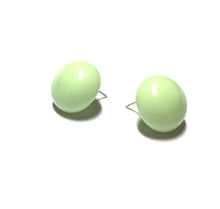 Load image into Gallery viewer, Mint Green Rounded Retro Button Stud Earrings