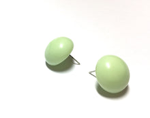 Load image into Gallery viewer, Mint Green Rounded Retro Button Stud Earrings