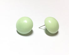 Load image into Gallery viewer, Mint Green Rounded Retro Button Stud Earrings