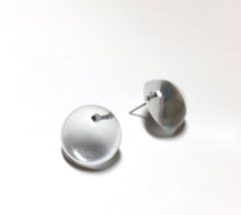 Load image into Gallery viewer, Clear Retro Button Stud Earrings