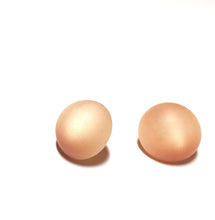 Load image into Gallery viewer, Peach Matte Moonglow Retro Button Stud Earrings