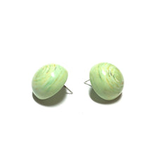 Load image into Gallery viewer, Light Green Marbled Retro Button Stud Earrings