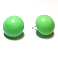Load image into Gallery viewer, Bright Lime Green Retro Button Stud Earrings