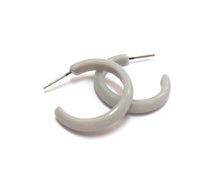Load image into Gallery viewer, Light Gray Skinny Perfect Hoop Earrings