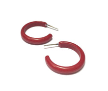 Load image into Gallery viewer, Brick Red Skinny Perfect Hoop Earrings