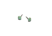 Load image into Gallery viewer, Tiny Turquoise Marbled Lucite Stud Earrings