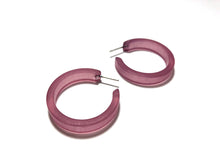 Load image into Gallery viewer, Amethyst Purple Small Classic Hoops