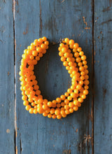 Load image into Gallery viewer, Golden Yellow Beaded Sylvie Statement Necklace
