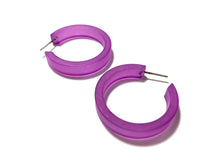 Load image into Gallery viewer, Violet Frosted Small Classic Hoop Earrings