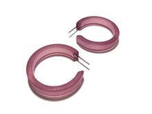Load image into Gallery viewer, Amethyst Purple Small Classic Hoops