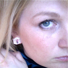 Load image into Gallery viewer, Cinnamon Brown Jumbo Cube Stud Earrings