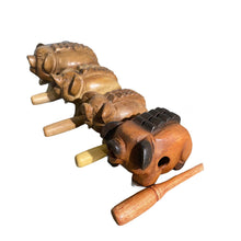 Load image into Gallery viewer, 3&quot; Wooden Musical Pig Percussion Instrument