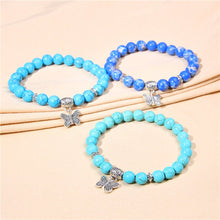 Load image into Gallery viewer, Blue Turquoise Sea Of Wisdom Crystal Bracelet