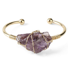 Load image into Gallery viewer, Amethyst Energy Calming Crystal Bangle Bracelet