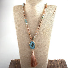 Load image into Gallery viewer, Amazonite &amp; Jasper Stress Relief Necklace