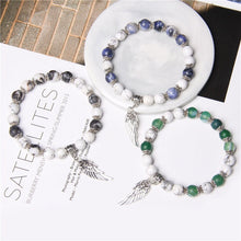 Load image into Gallery viewer, Green Agate &amp; White Turquoise Mental Flexibility Bracelet