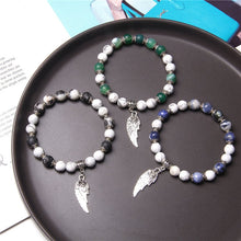 Load image into Gallery viewer, Green Agate &amp; White Turquoise Mental Flexibility Bracelet