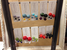 Load image into Gallery viewer, Black and White Mod Geo Stud Earrings