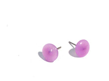 Load image into Gallery viewer, Lilac Opal Small Disc Stud Earrings